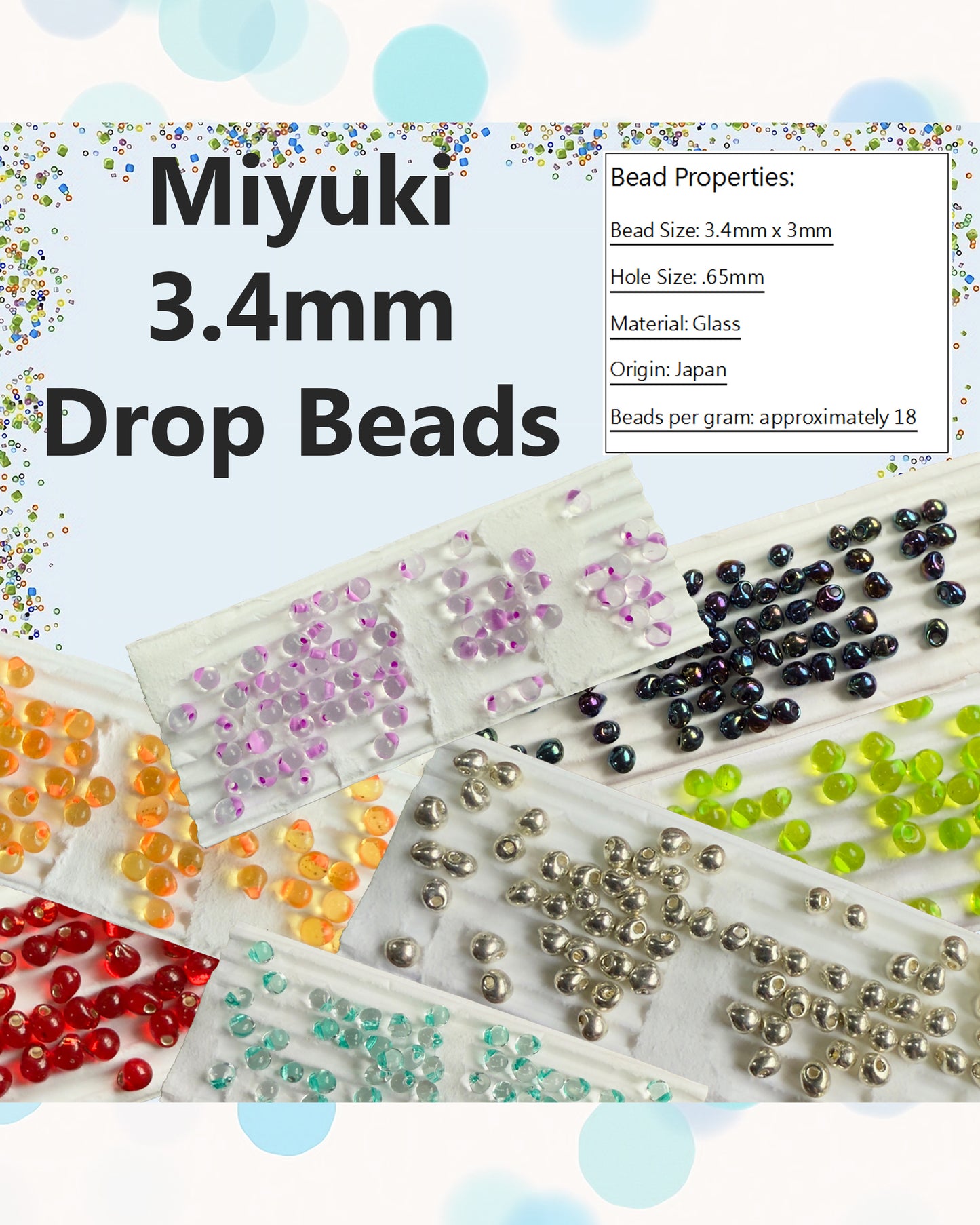 3.4mm Miyuki Drop Beads