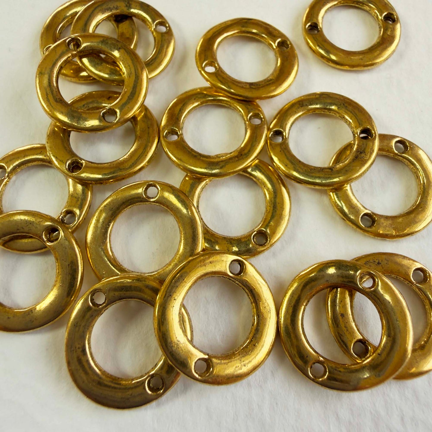 Pewter Donut Connectors (14.5mm) - Choose color