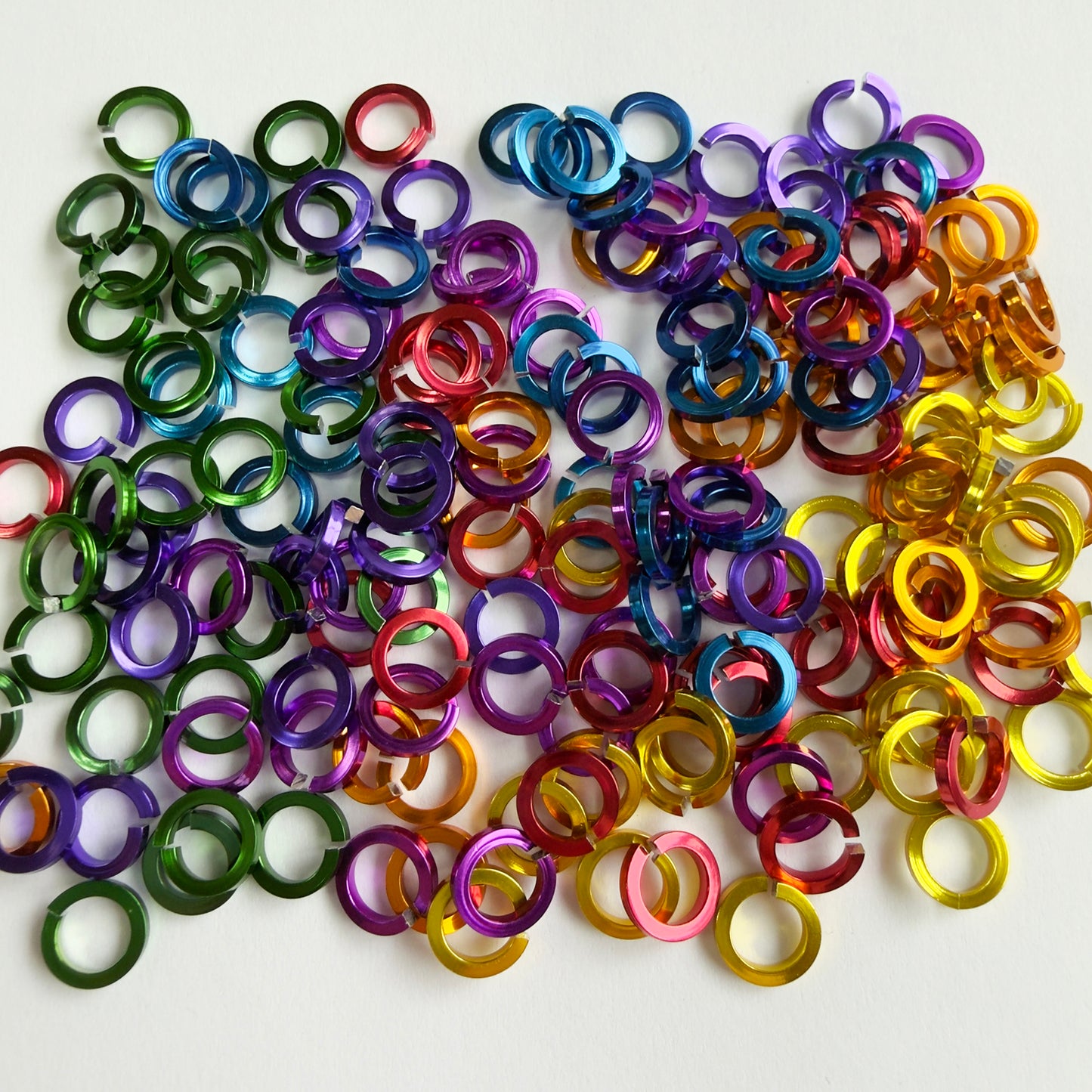 18g 3/16" Jump Rings Rainbow Mixed - hand picked- choose matte or shiny - see description