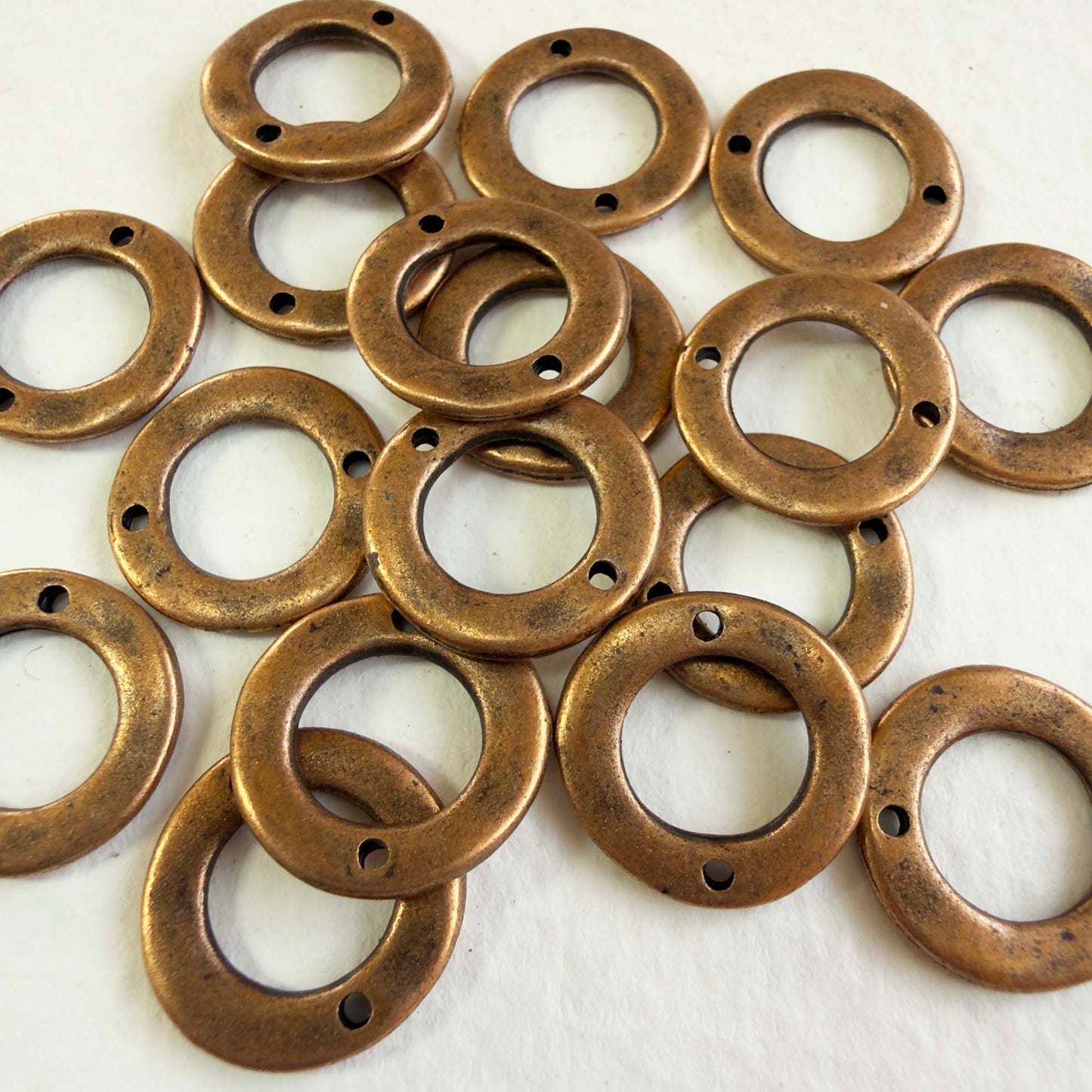 Pewter Donut Connectors (14.5mm) - Choose color