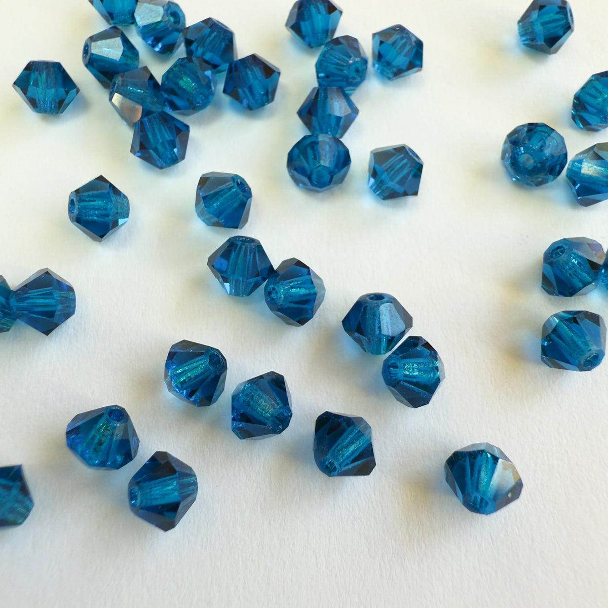 Preciosa Crystal Bead Bicone 4mm (Pkg of 24) - Capri Blue