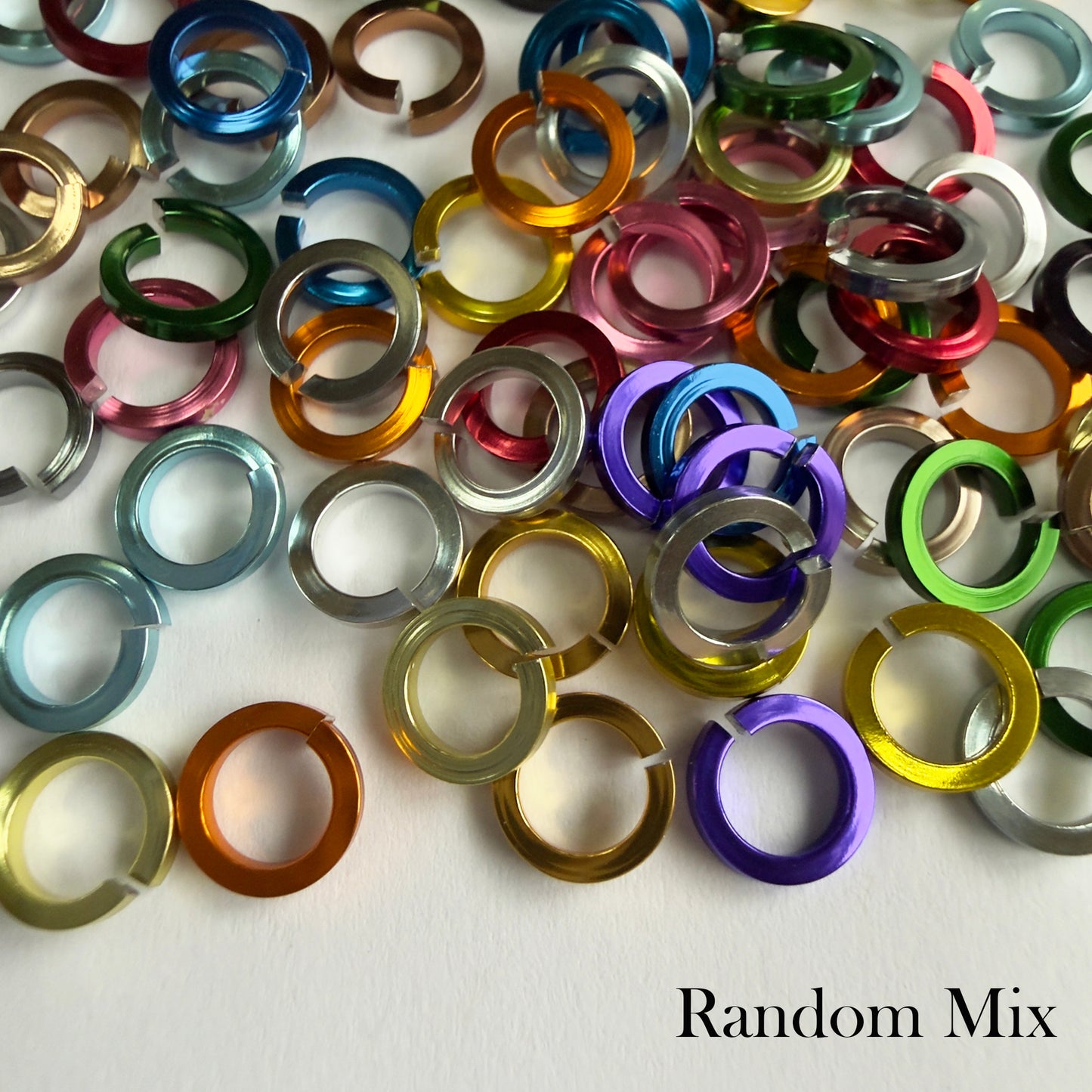 SQUARE 18g 1/4" Jump Rings - Choose color & quantity