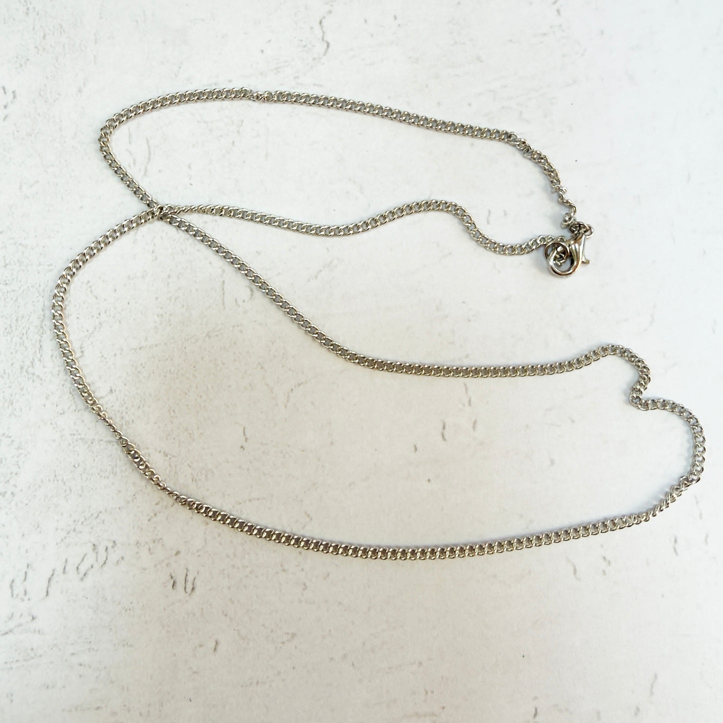 Small Curb Chain - premade with lobster clasp - Nickel Silver