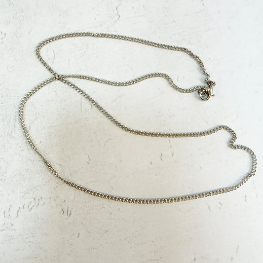 Small Curb Chain - premade with lobster clasp - Nickel Silver