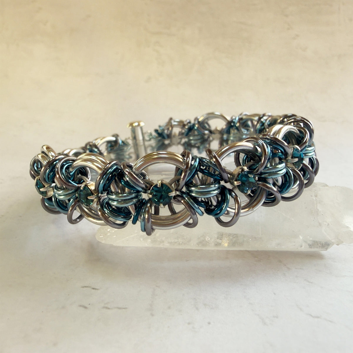 Solar Flare Rhinestone Bracelet Kit with Video Class - Blue Mix
