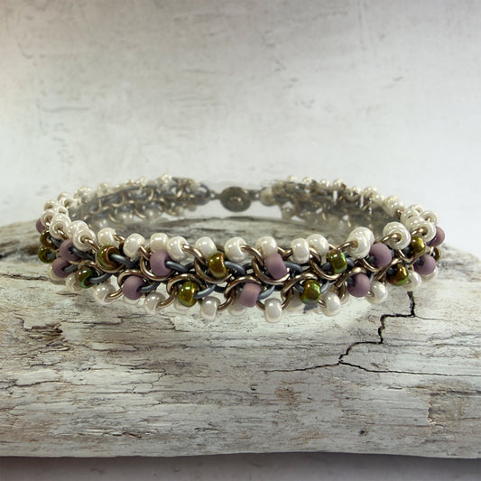 Unbalanced Bias Bead Chain Bracelet Kit with Video Class - Dried Flora