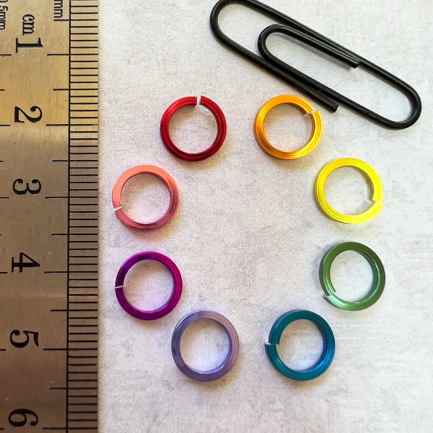 18g 1/4" SQUARE Jump Rings Rainbow Pack - 8 Colors