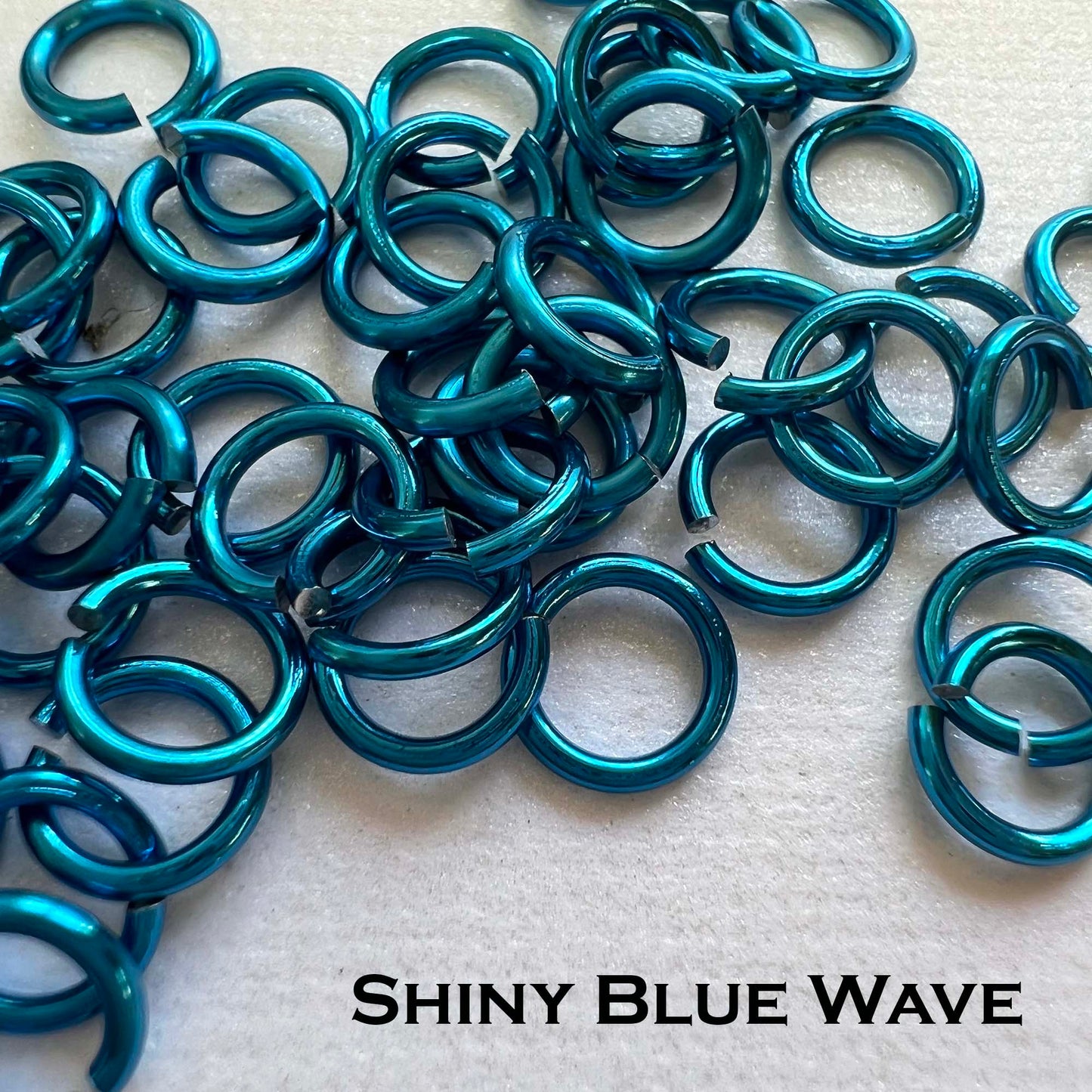 18g 1/4" Jump Rings Shiny (SWG) ID: 6.7mm - Choose color & quantity