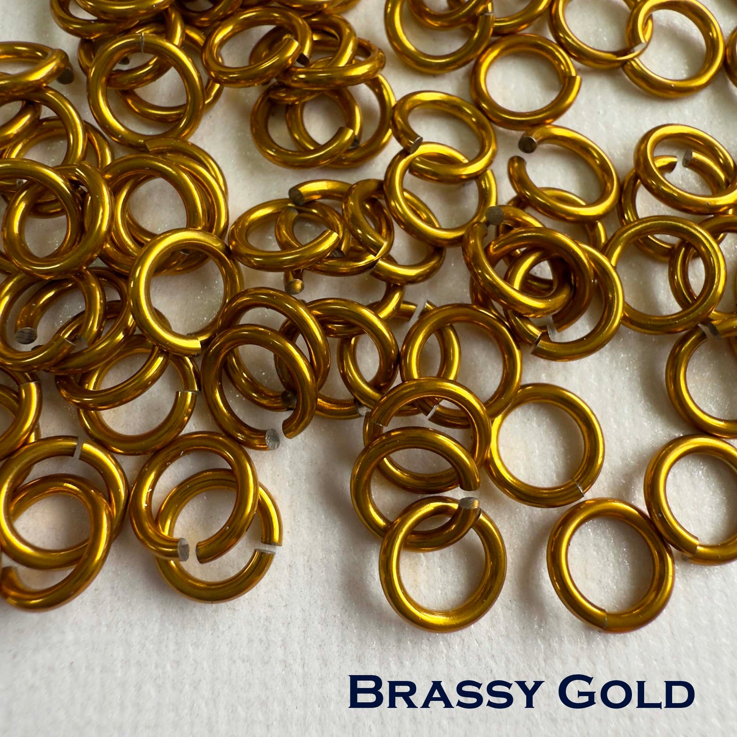 18g 3/16" Jump Rings Shiny (SWG) ID: 5mm - choose color & quantity