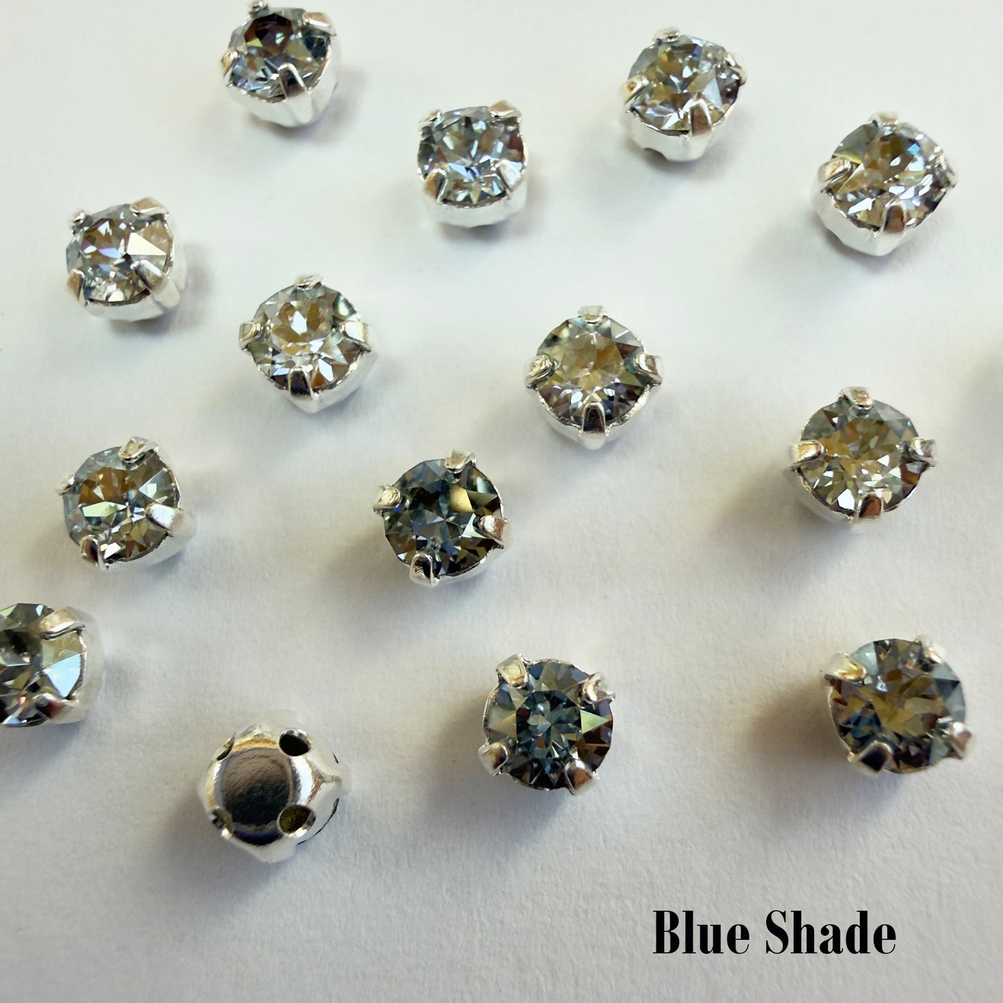 Swarovski Chaton Montees 16ss (3.8-4mm) in Silver Plated Settings - Choose Stone Color