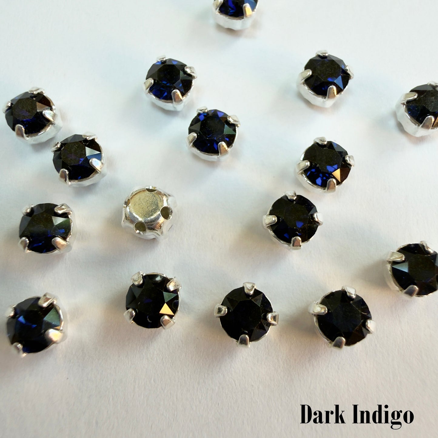 Swarovski Chaton Montees 16ss (3.8-4mm) in Silver Plated Settings - Choose Stone Color