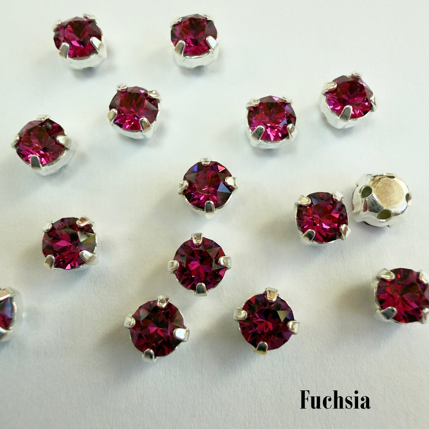 Swarovski Chaton Montees 16ss (3.8-4mm) in Silver Plated Settings - Choose Stone Color