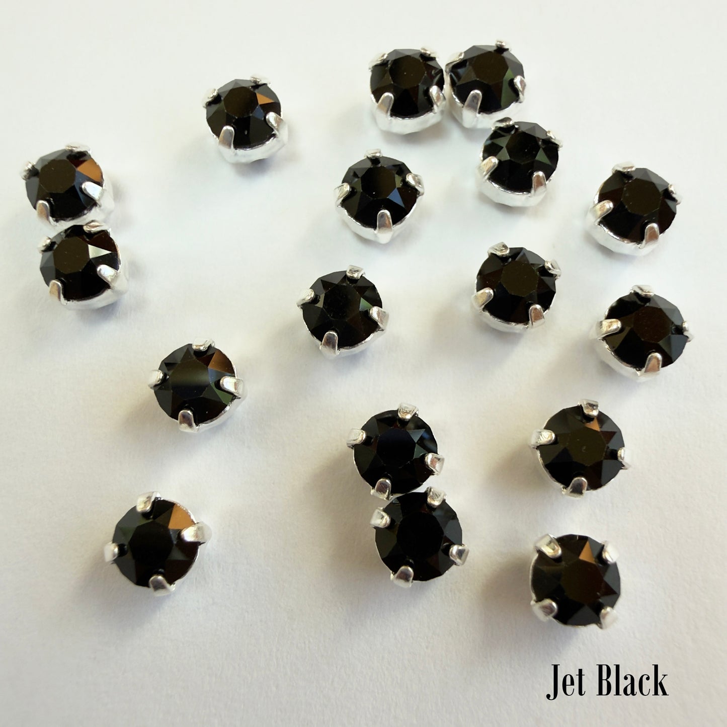 Swarovski Chaton Montees 16ss (3.8-4mm) in Silver Plated Settings - Choose Stone Color