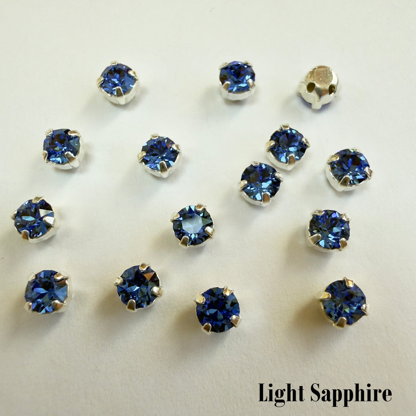Swarovski Chaton Montees 16ss (3.8-4mm) in Silver Plated Settings - Choose Stone Color