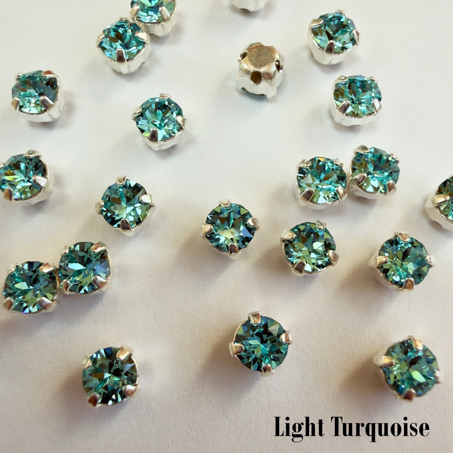 Swarovski Chaton Montees 16ss (3.8-4mm) in Silver Plated Settings - Choose Stone Color