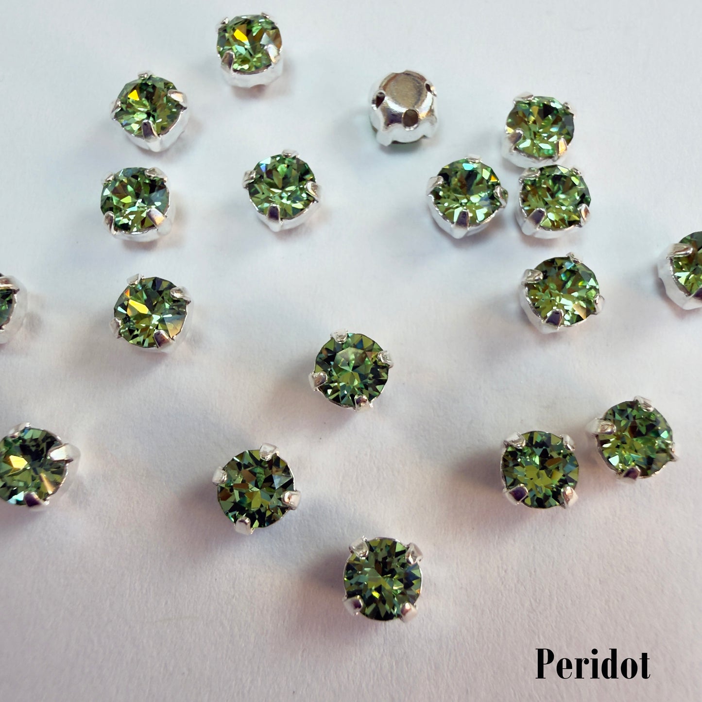 Swarovski Chaton Montees 16ss (3.8-4mm) in Silver Plated Settings - Choose Stone Color