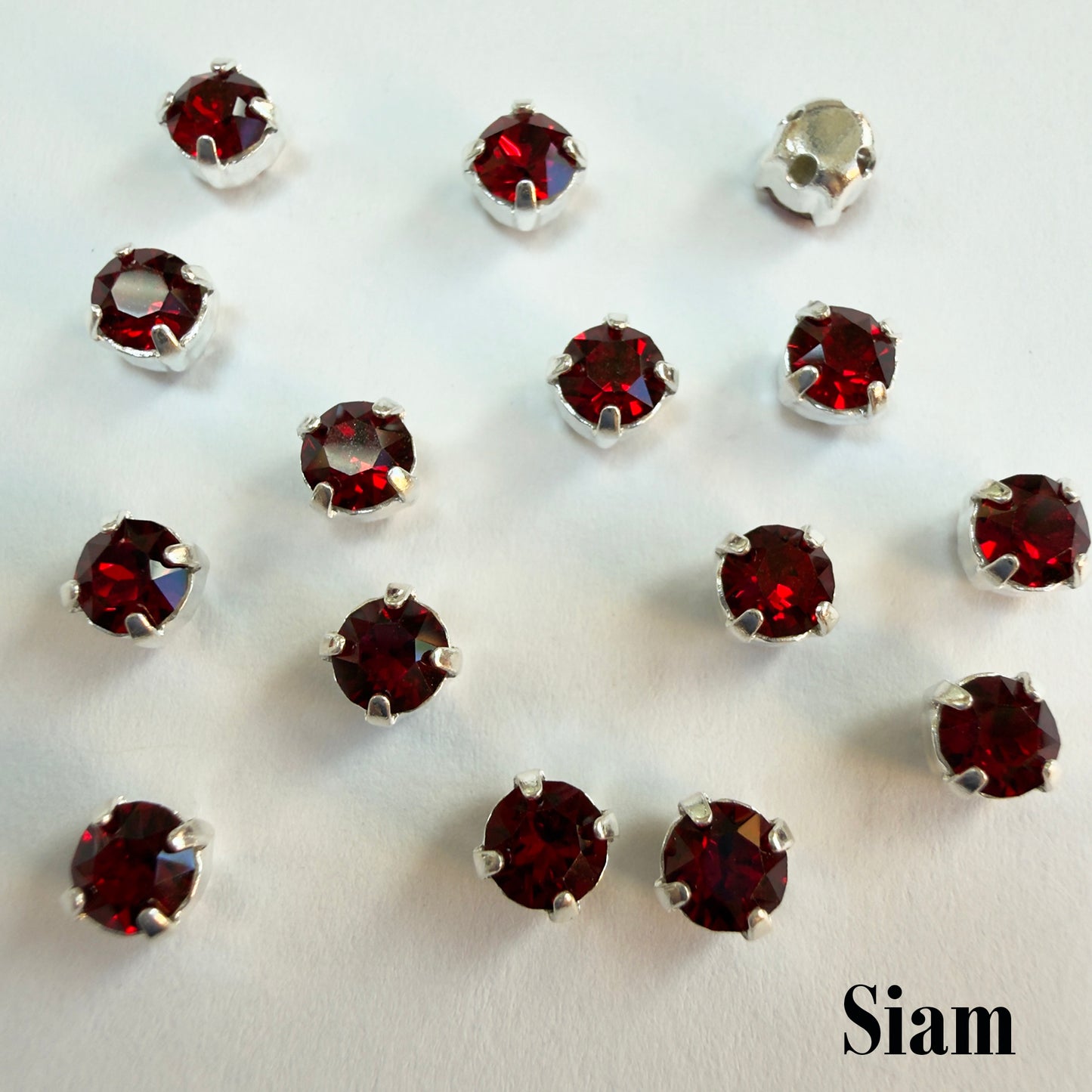 Swarovski Chaton Montees 16ss (3.8-4mm) in Silver Plated Settings - Choose Stone Color
