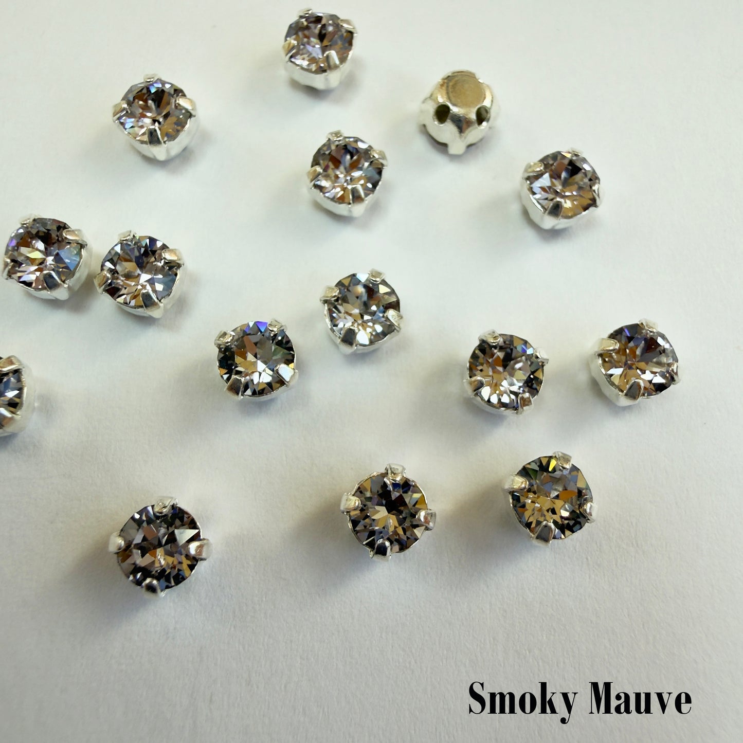 Swarovski Chaton Montees 16ss (3.8-4mm) in Silver Plated Settings - Choose Stone Color