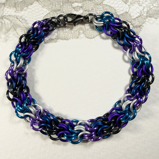 Abhainn Chain Bracelet Kit with Free Video Class - Blue & Purple Mix