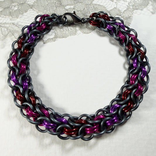 Abhainn Chain Bracelet Kit with Free Video Class - Magenta Mix