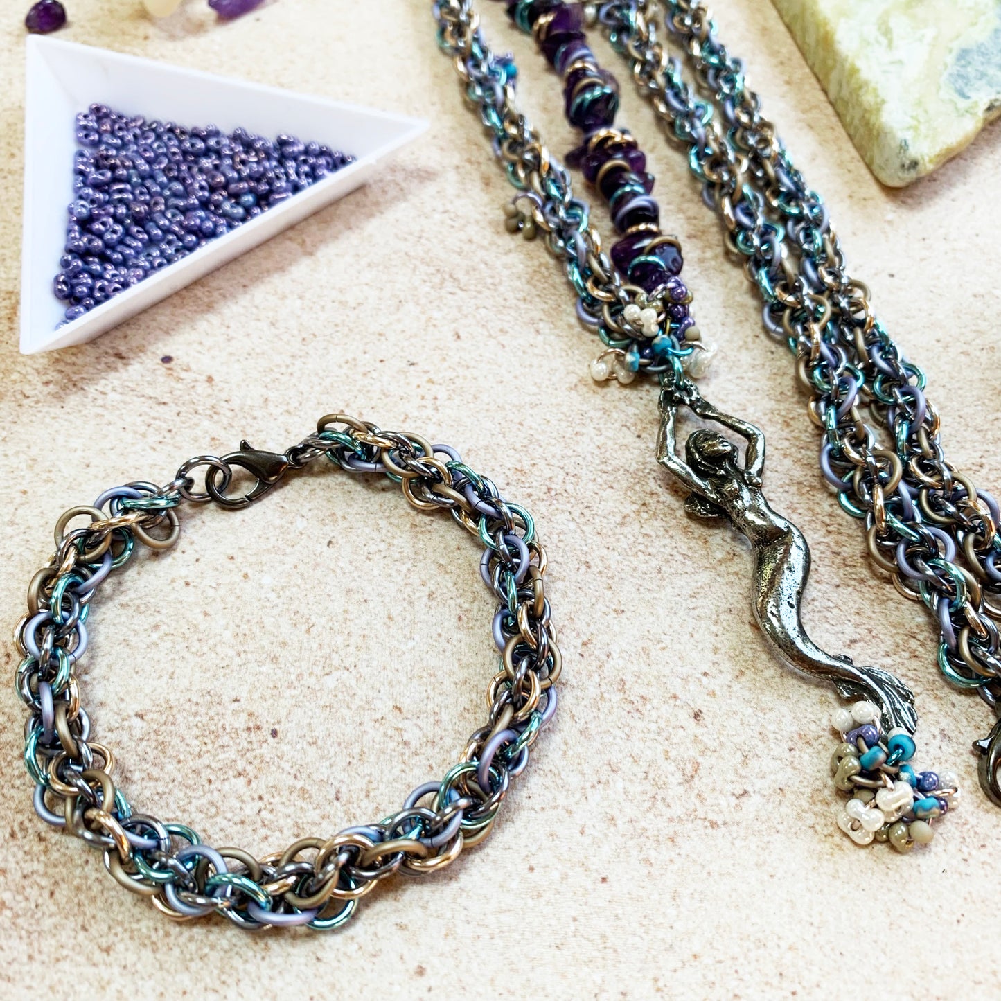 Abstain Bracelet Chain Magic Mermaid  PDF Tutorial with Active Links  No physical items