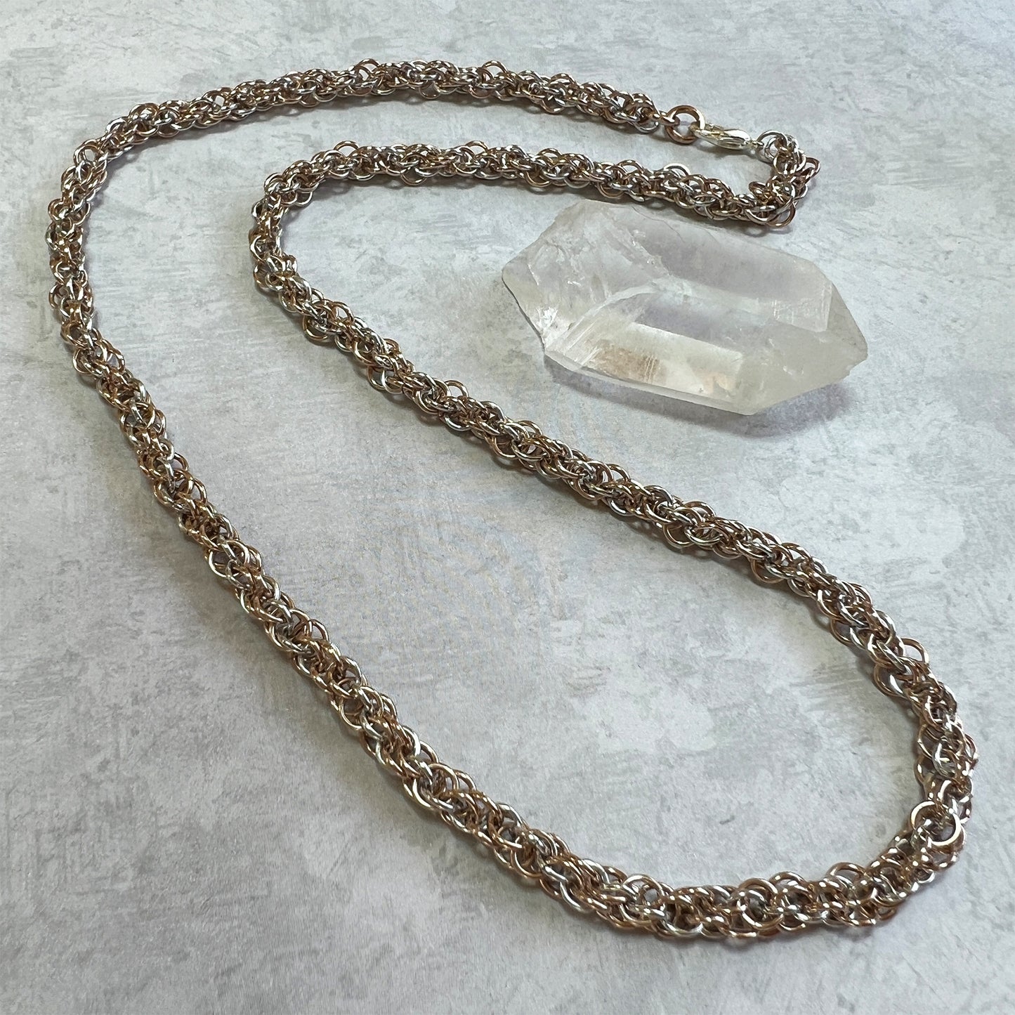 Abstain Micro Chain Necklace Kit with FREE Video - Silver & Rose Gold