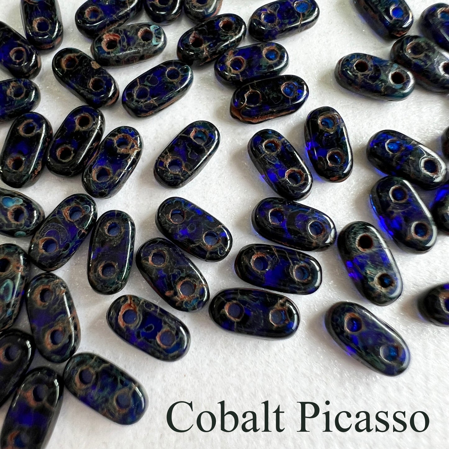 CzechMate Bar Beads - 2 Hole - 10 Grams - choose color