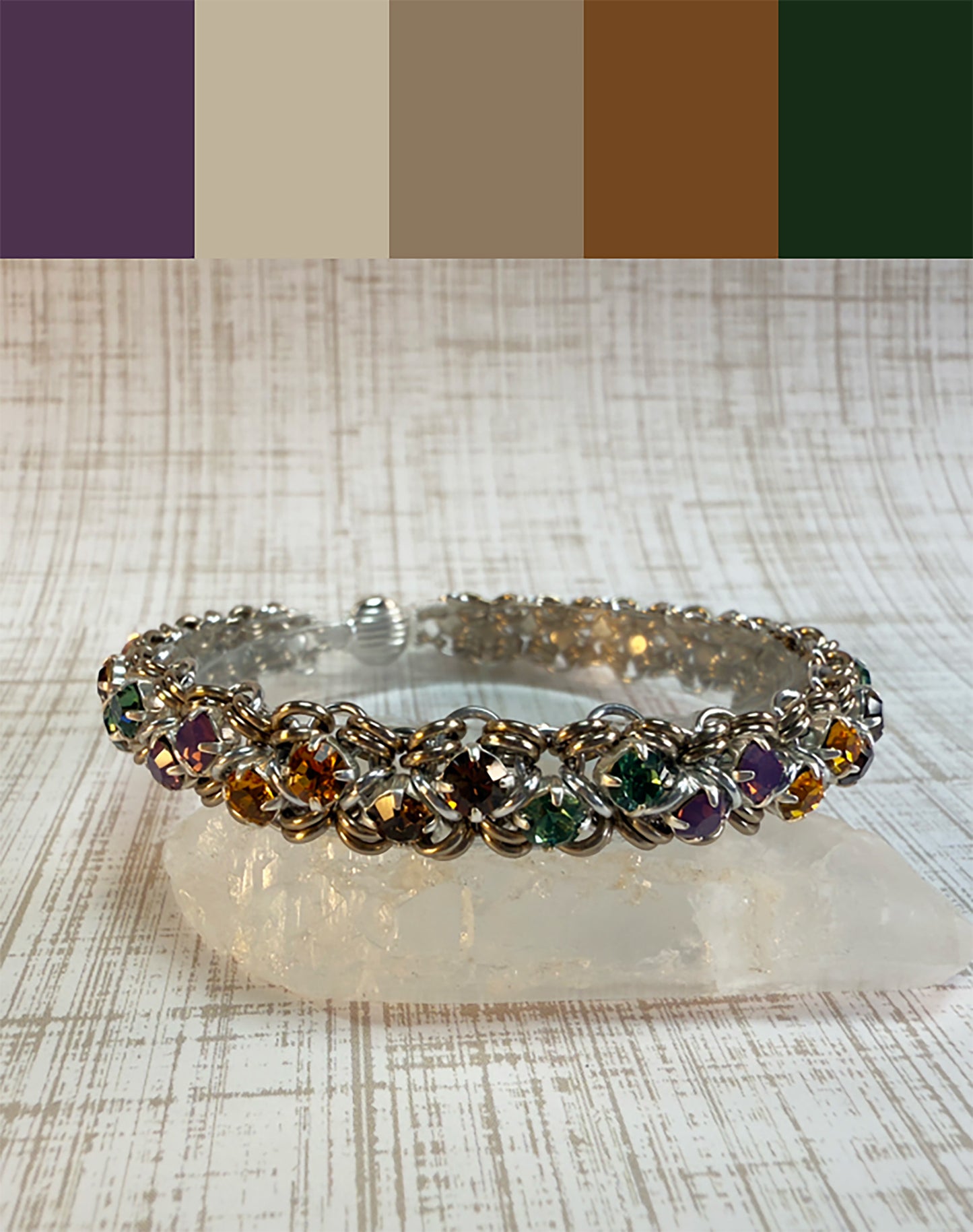 Stripe and Sparkle Bracelet Kit with Video Class - Fall Splendor