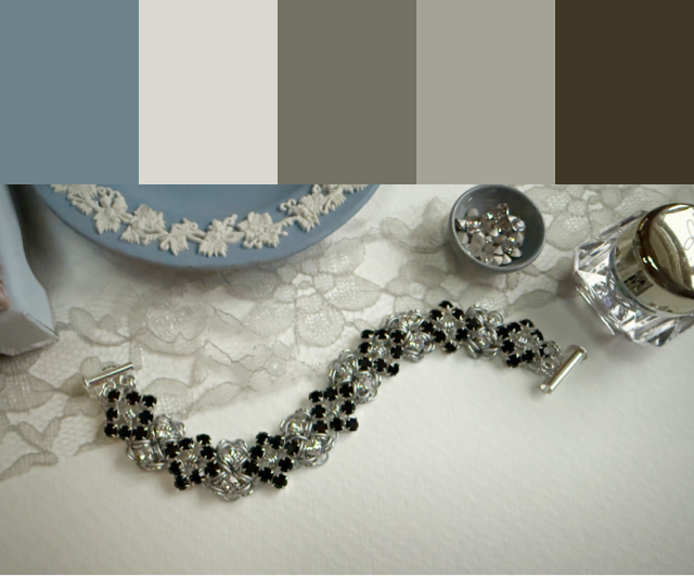 Rhinestone Buckle Bracelet Kit with Video Class - Silver, Frost, Jet & Crystal