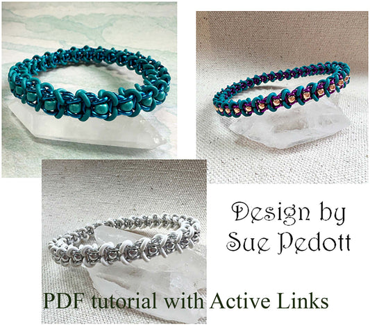 Coyote Beaded Stretch Bracelet PDF Tutorial with Video Class Links - 3 Sizes