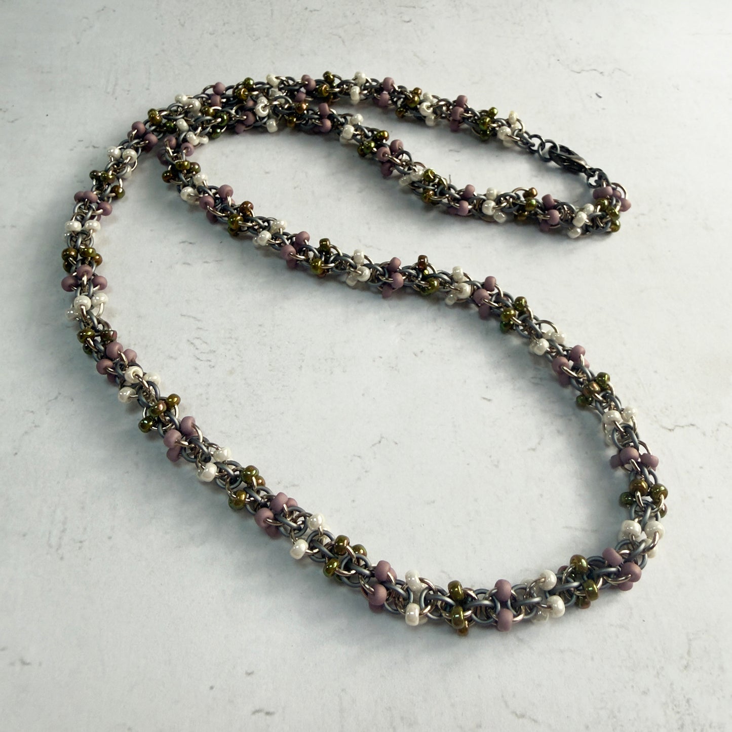Criss Cross Bead Chain Necklace Kit with Video Class - Dried Flora