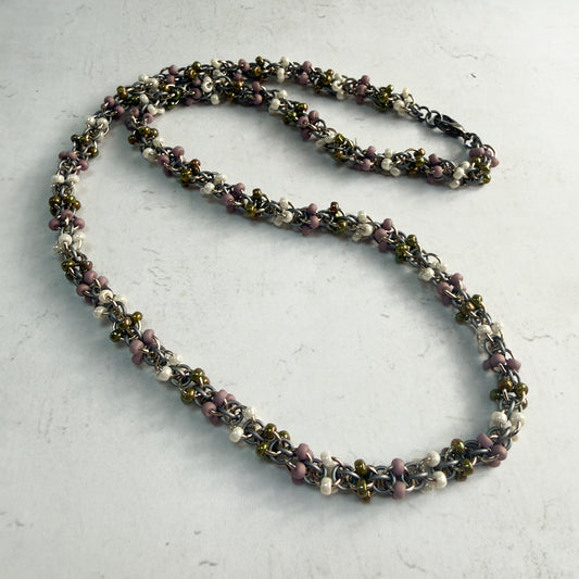 Criss Cross Bead Chain Necklace Kit with Video Class - Dried Flora