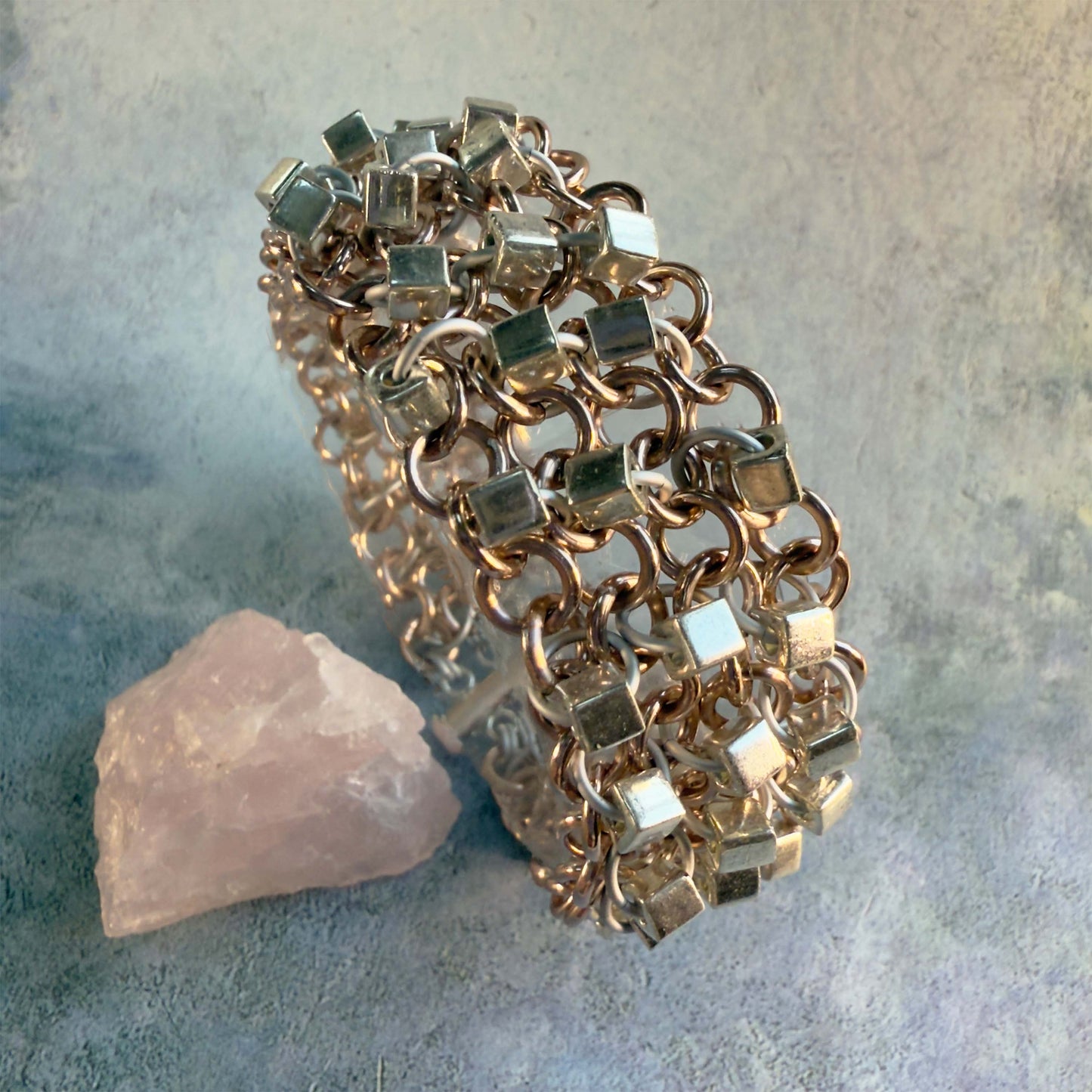 Cube Movement Bracelet Kit with Video Class - Light Rose Gold & Silver