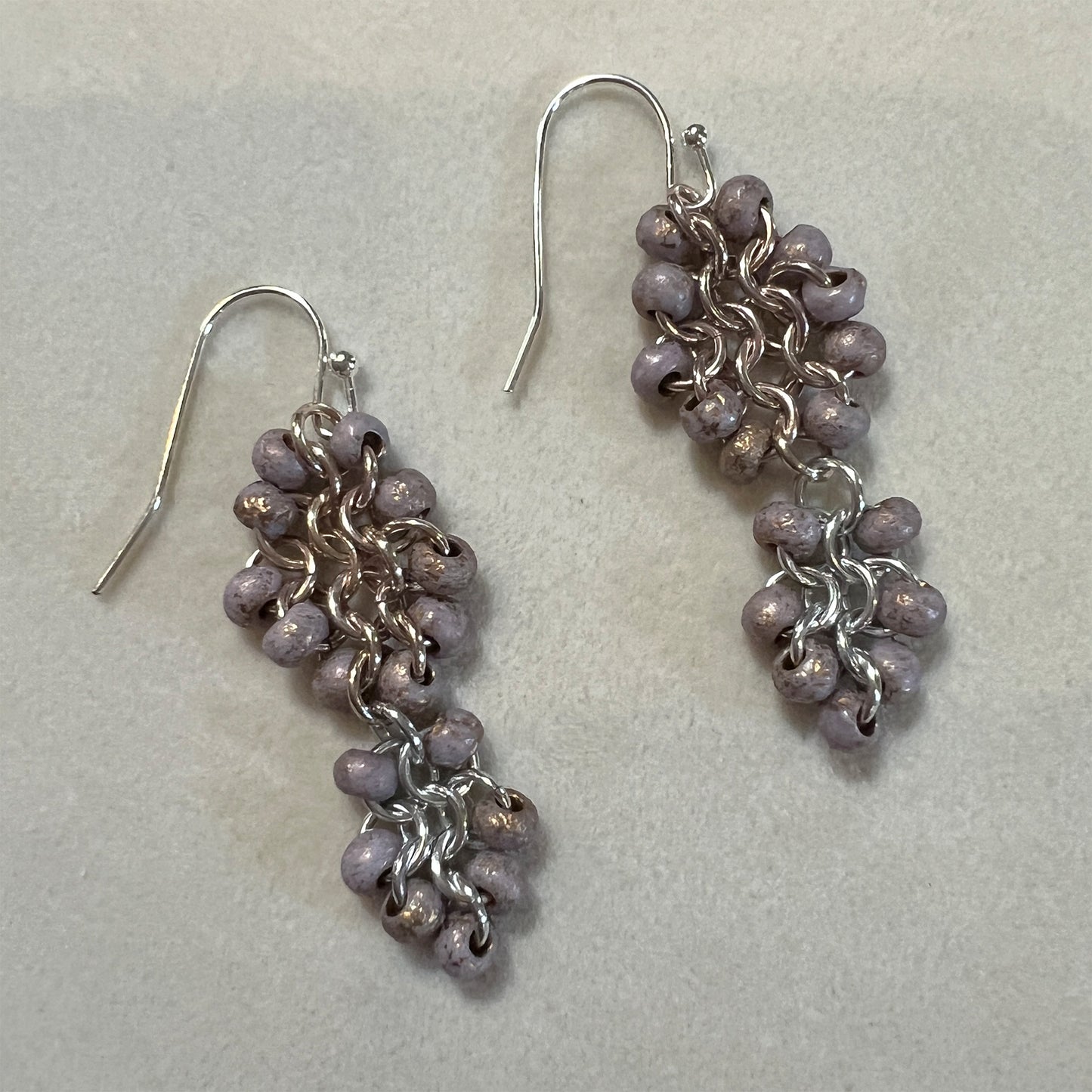 Czech Beaded Euro 4 in 1 Earrings Kit with FREE Video - Rose Gold, Silver, and Etched Gold Amethyst