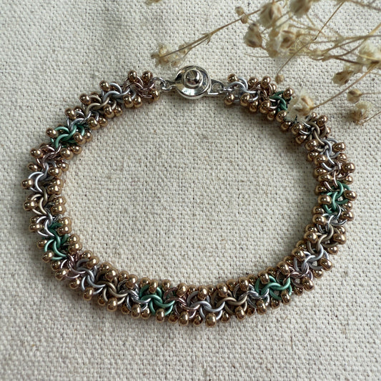 Dimensional Bead Chain Bracelet Kit with Video Class - Dried Flora