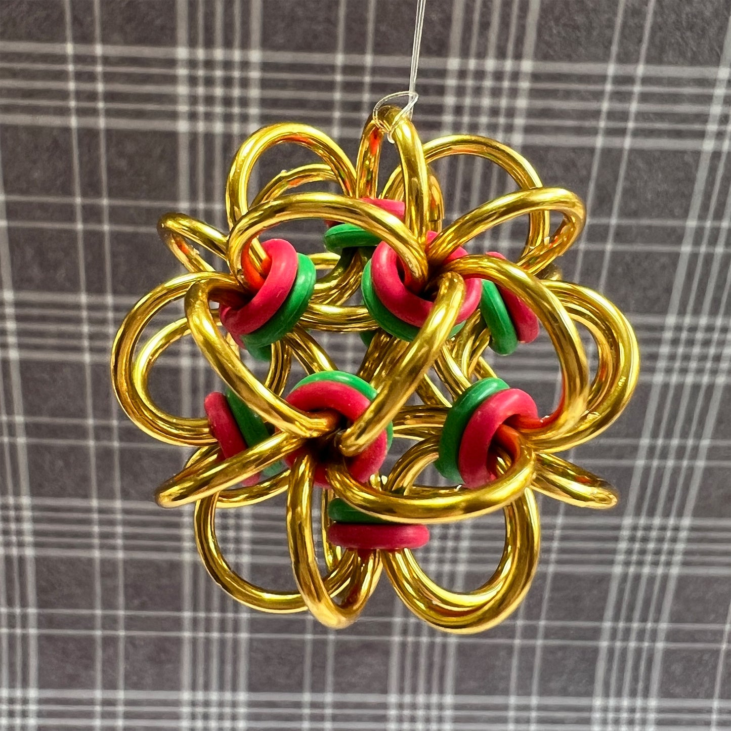 Dodecahedron Ornament Kit with FREE Video - Gold, Red & Green