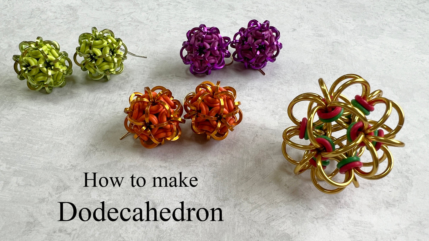 Dodecahedron Ornament Kit with FREE Video - Gold, Red & Green