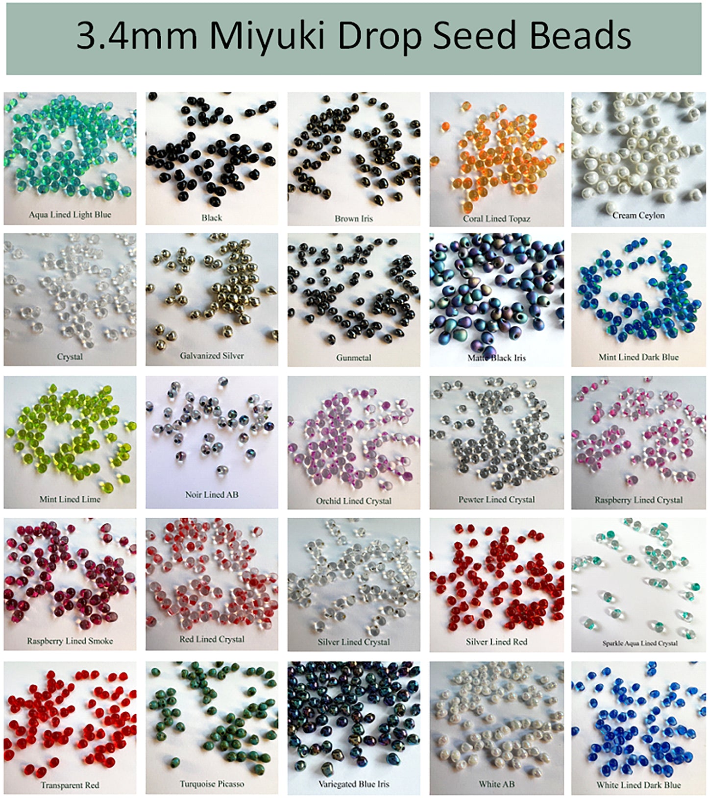 3.4mm Miyuki Drop Beads