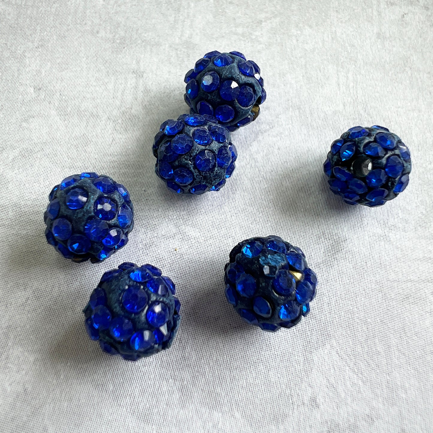 8mm Round Pave Rhinestone Beads