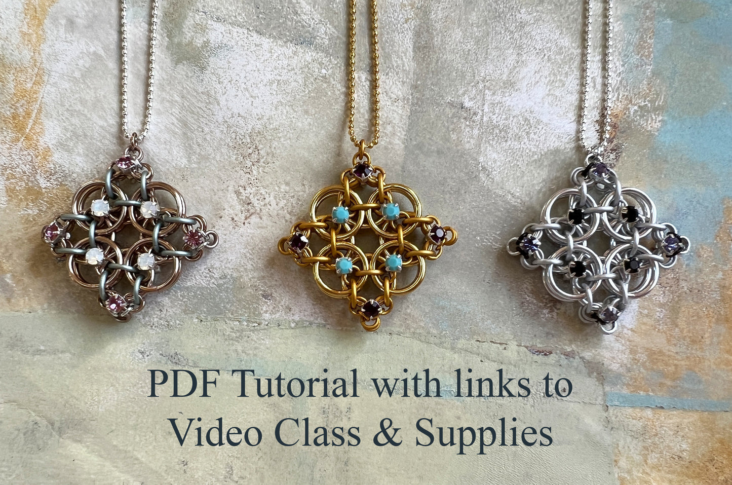 Helm Rhinestone Pendant PDF Tutorial with Active Links and Video Class - NO PHYSICAL ITEMS