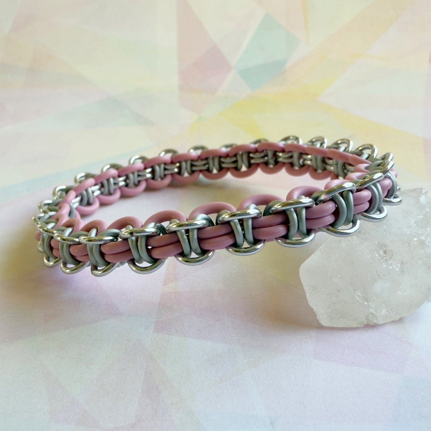 Hoodoo Stretch Bracelet Kit with Free Video - Cupcake Pink, Frost & Silver