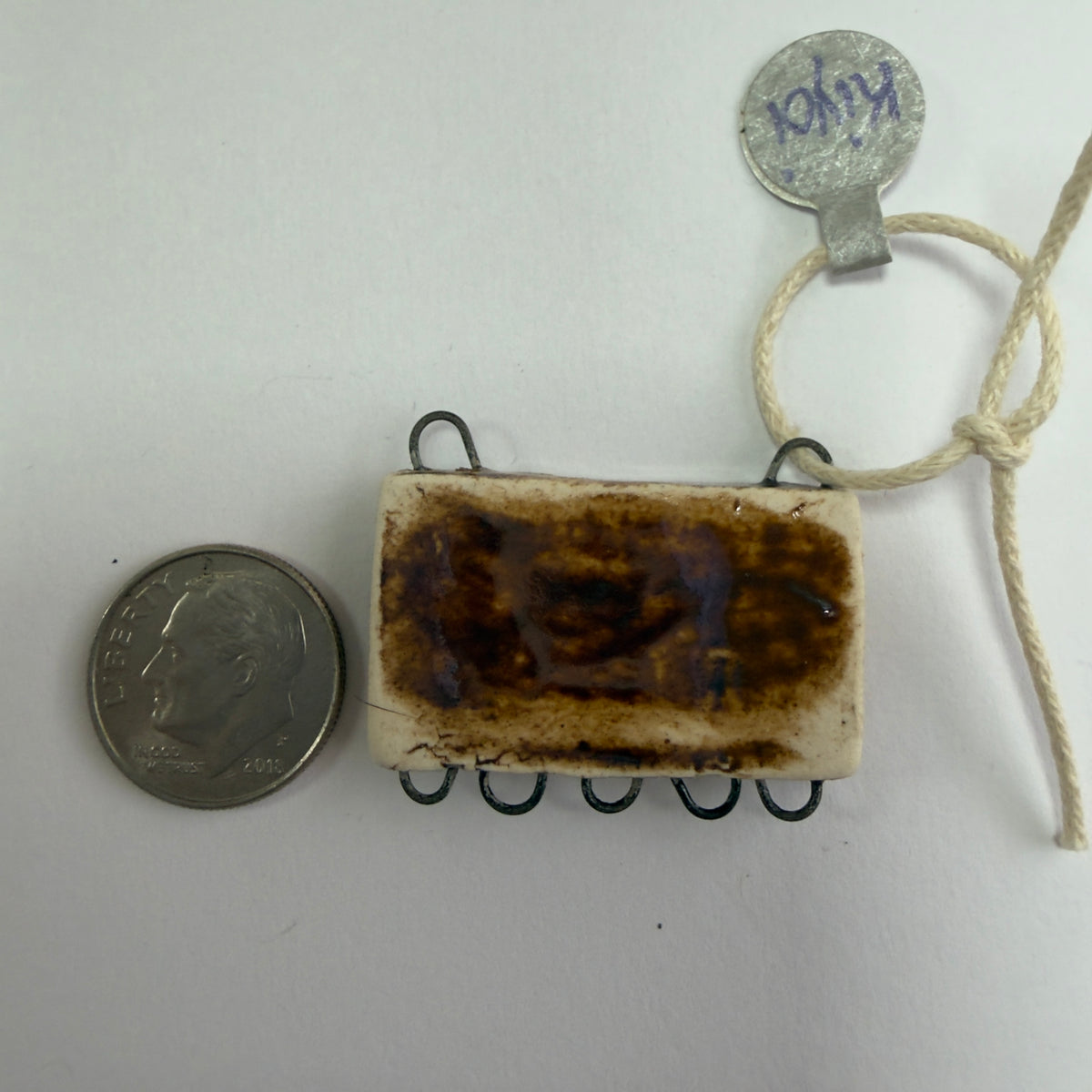 Porcelain Eat, Drink, & Be Scary Pendant