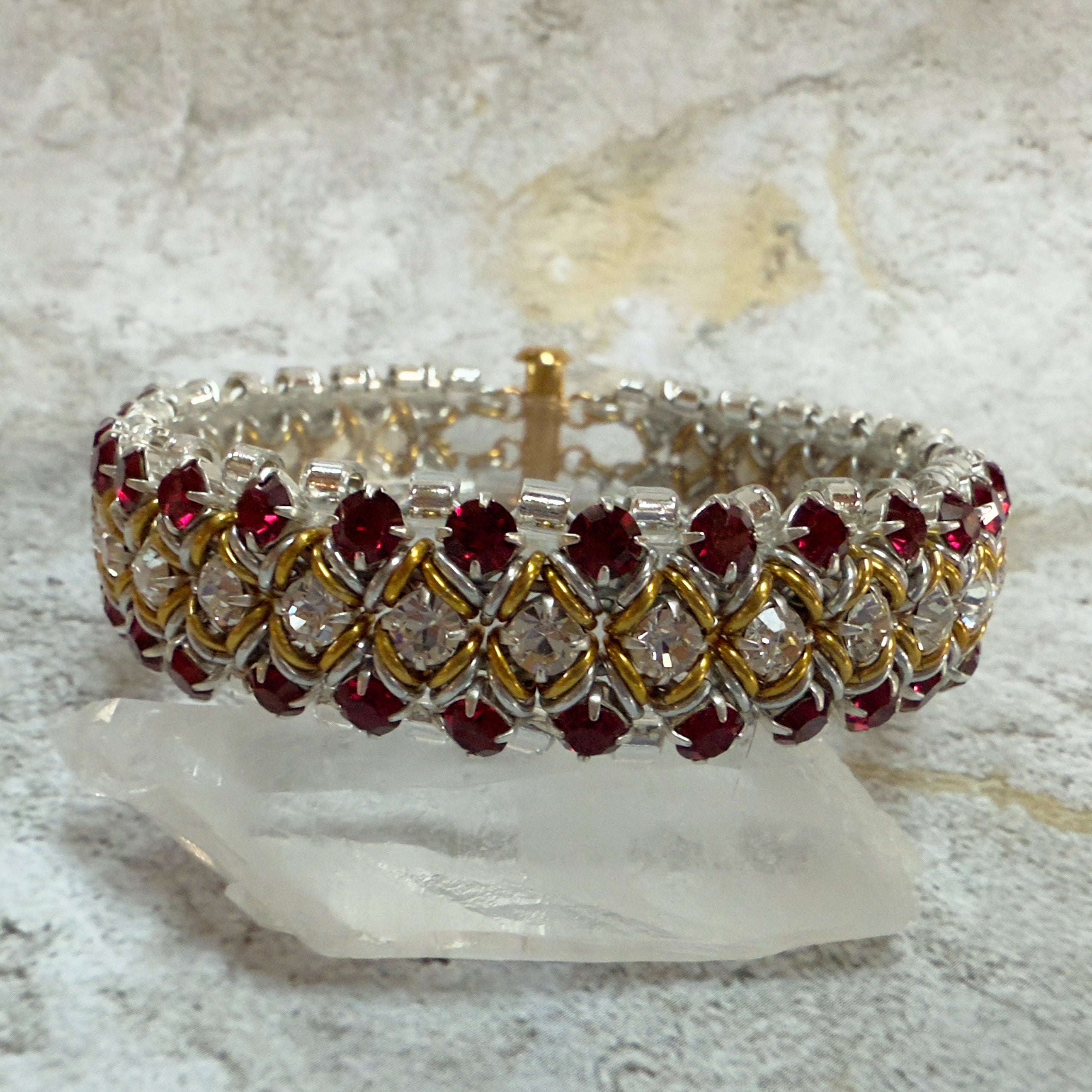 Jeweled Ruby Jeweled Band Kit with Video Class - Silver, Gold, Ruby & Crystal – Bead ...
