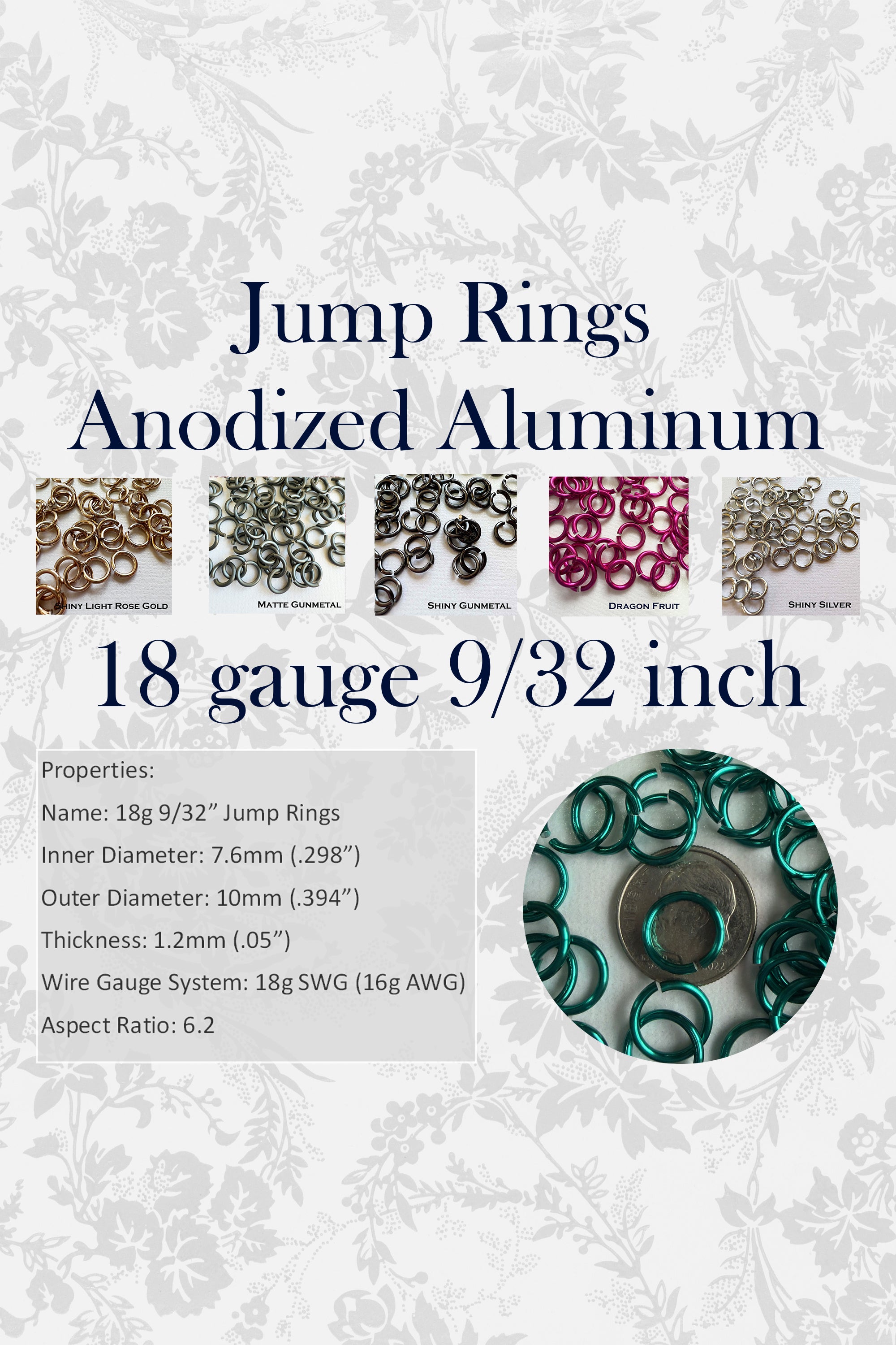 ring♡ ページ Jump Rings AA 18g 9/32