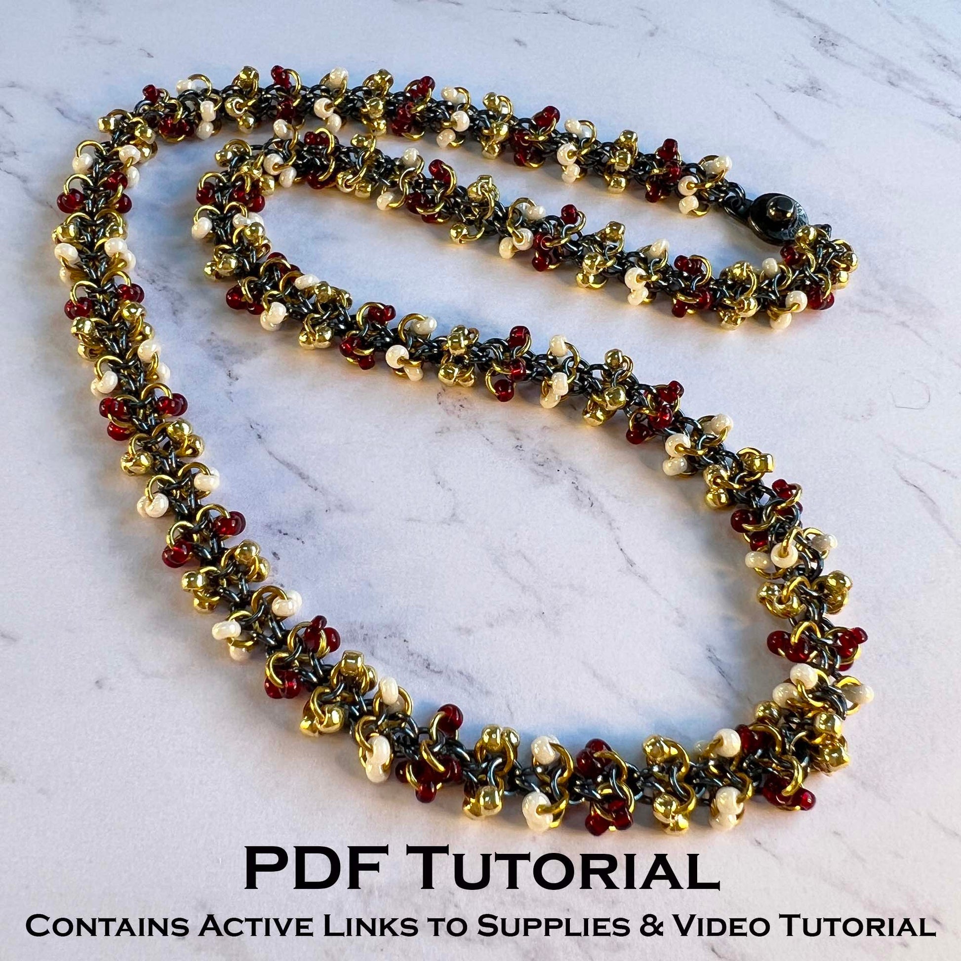 Magus Bead Chain Necklace PDF Tutorial contains active links NO
