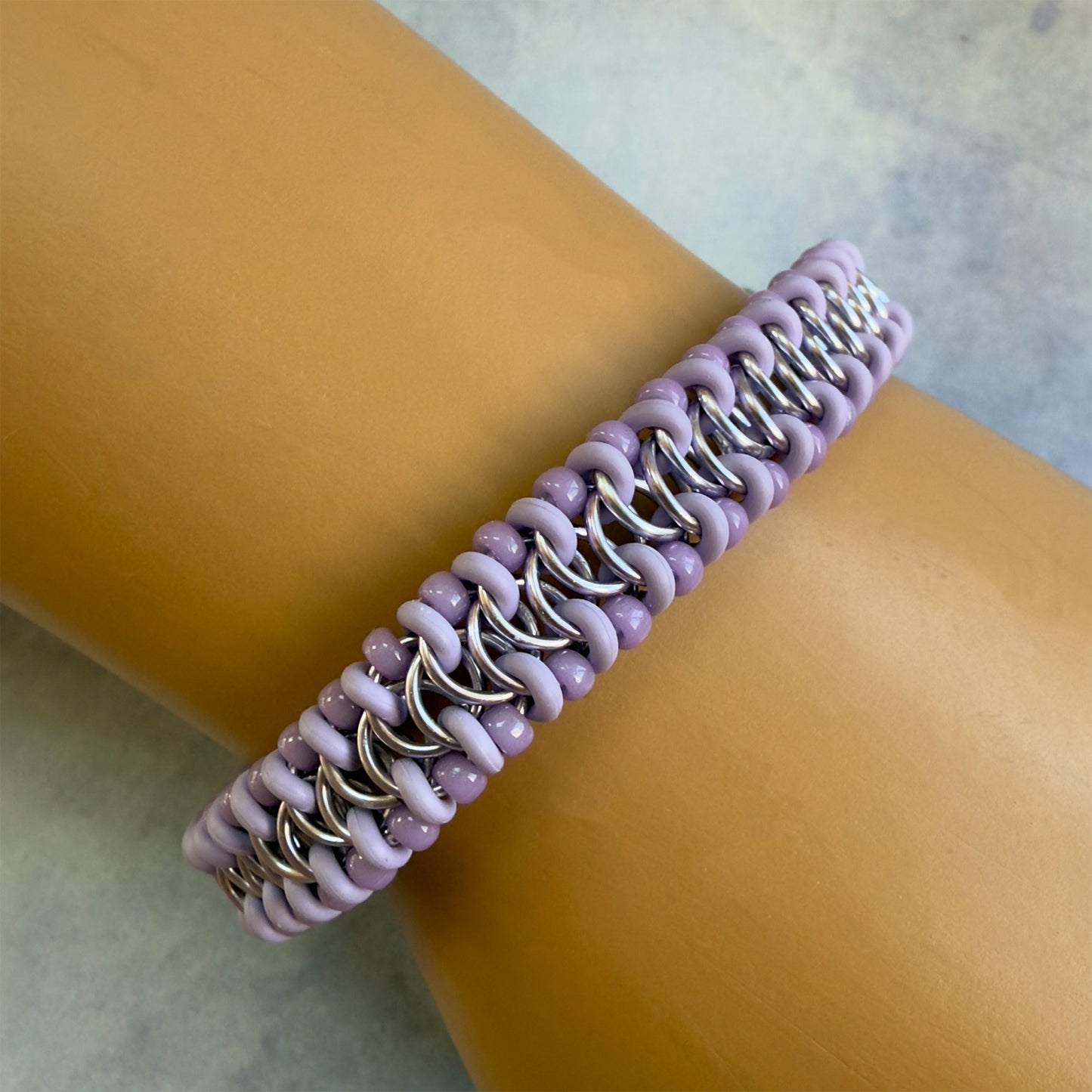 Mini European Delirium Beaded Stretch Bracelet Kit with Video Class - Pastel Purple