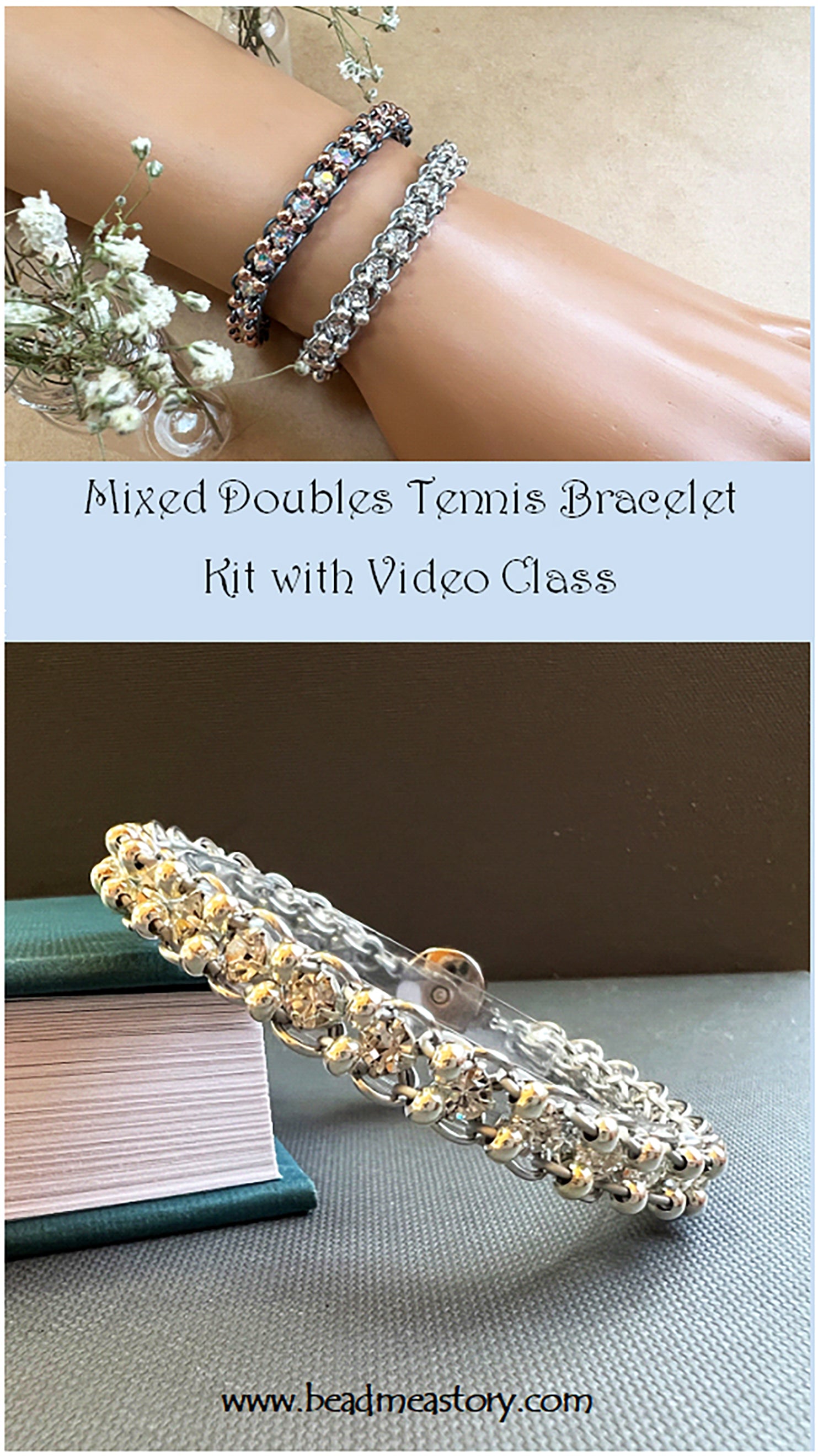 Radiant Tennis Bracelet Tutorial-beadweaving, Seed Beads, Bicones - Etsy