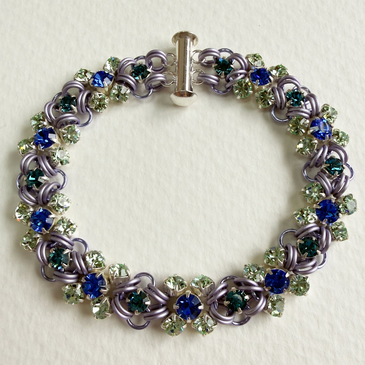 Papillon Link Bracelet Kit with Video Class - Lavender with Sapphire, Chrysolite & Indicolite