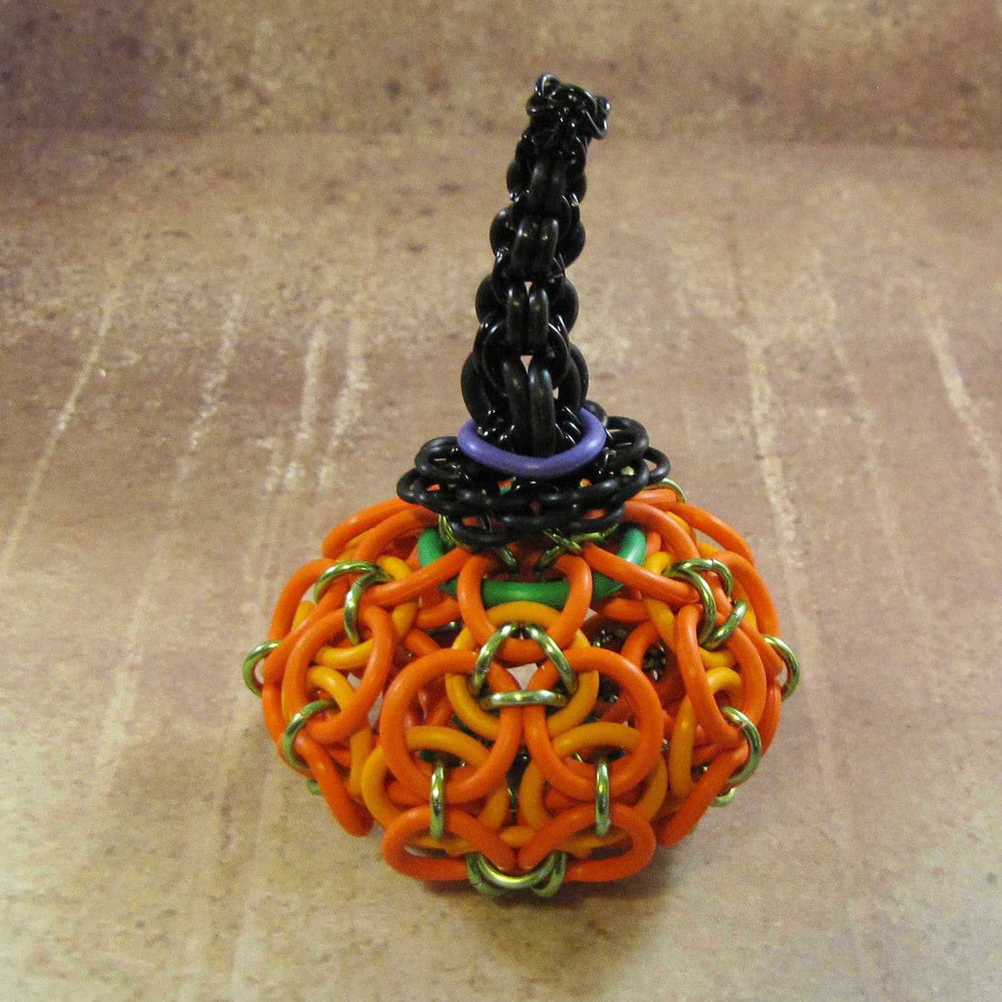 Pumpkin 3D Oriental Kaleidoscope Kit and Free Video - Bright Orange, Coral and Lt Tan