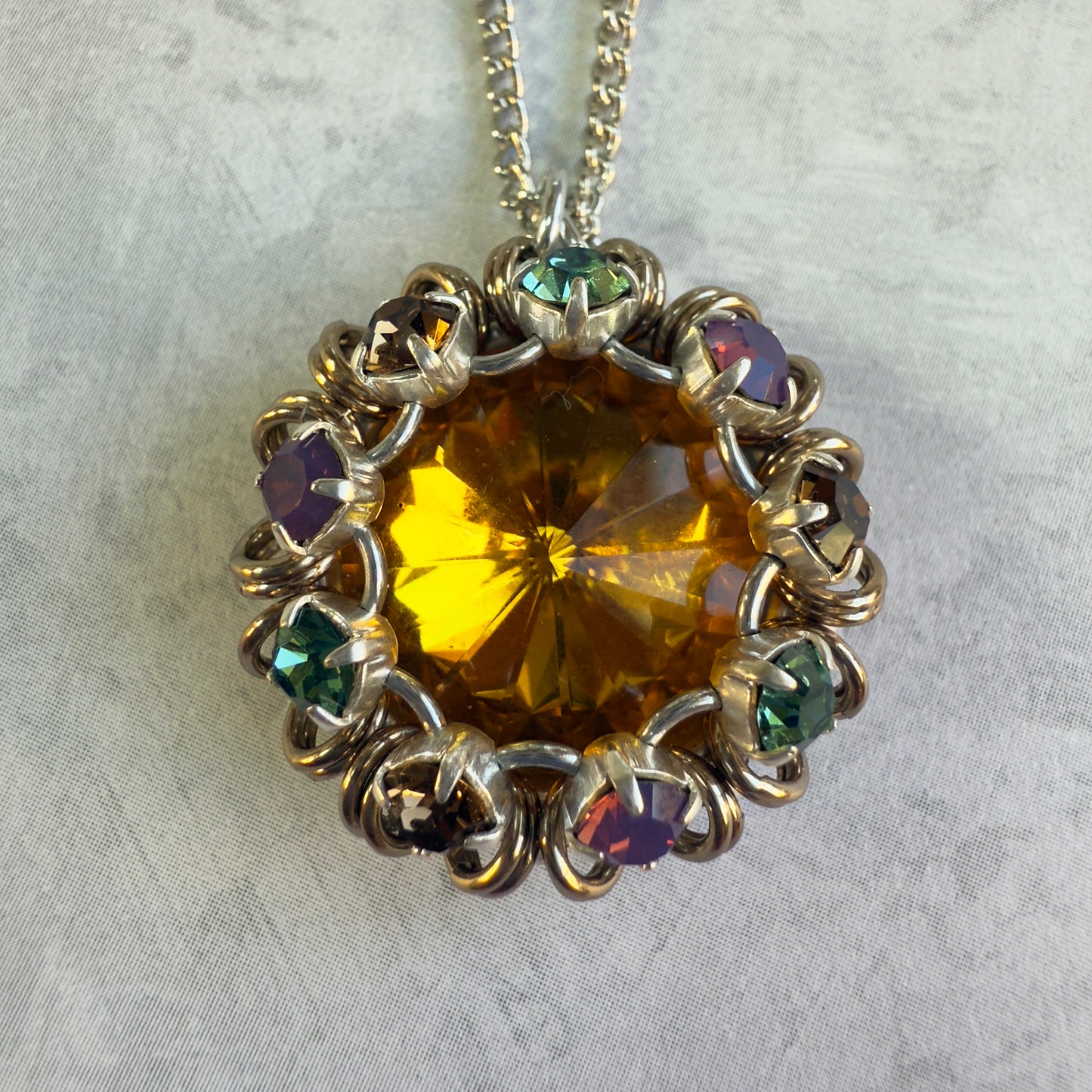 Rivoli and Rhinestone Pendant Necklace Kit with Video Class - Fall Splendor